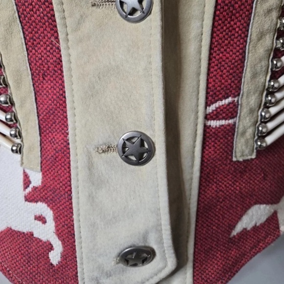 Vintage Pioneer Wear Womans Fringe Jacket Western Multicolored Adult Size Large - Picture 4 of 12